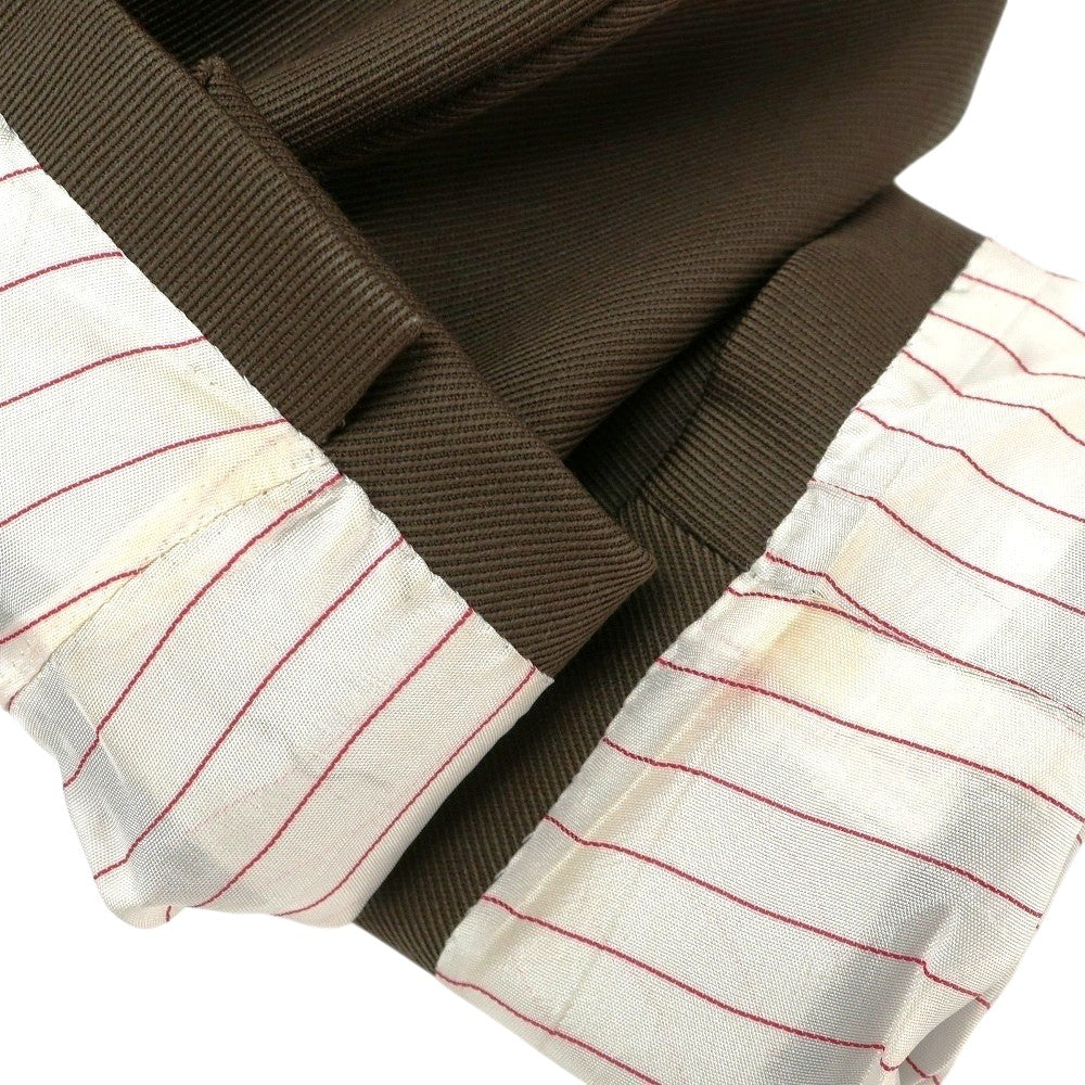【中古】ザ ジジ THE GIGI ウール 8B ダブルスーツ オリーブ【サイズ46】【 状態ランクC 】【 メンズ 】
