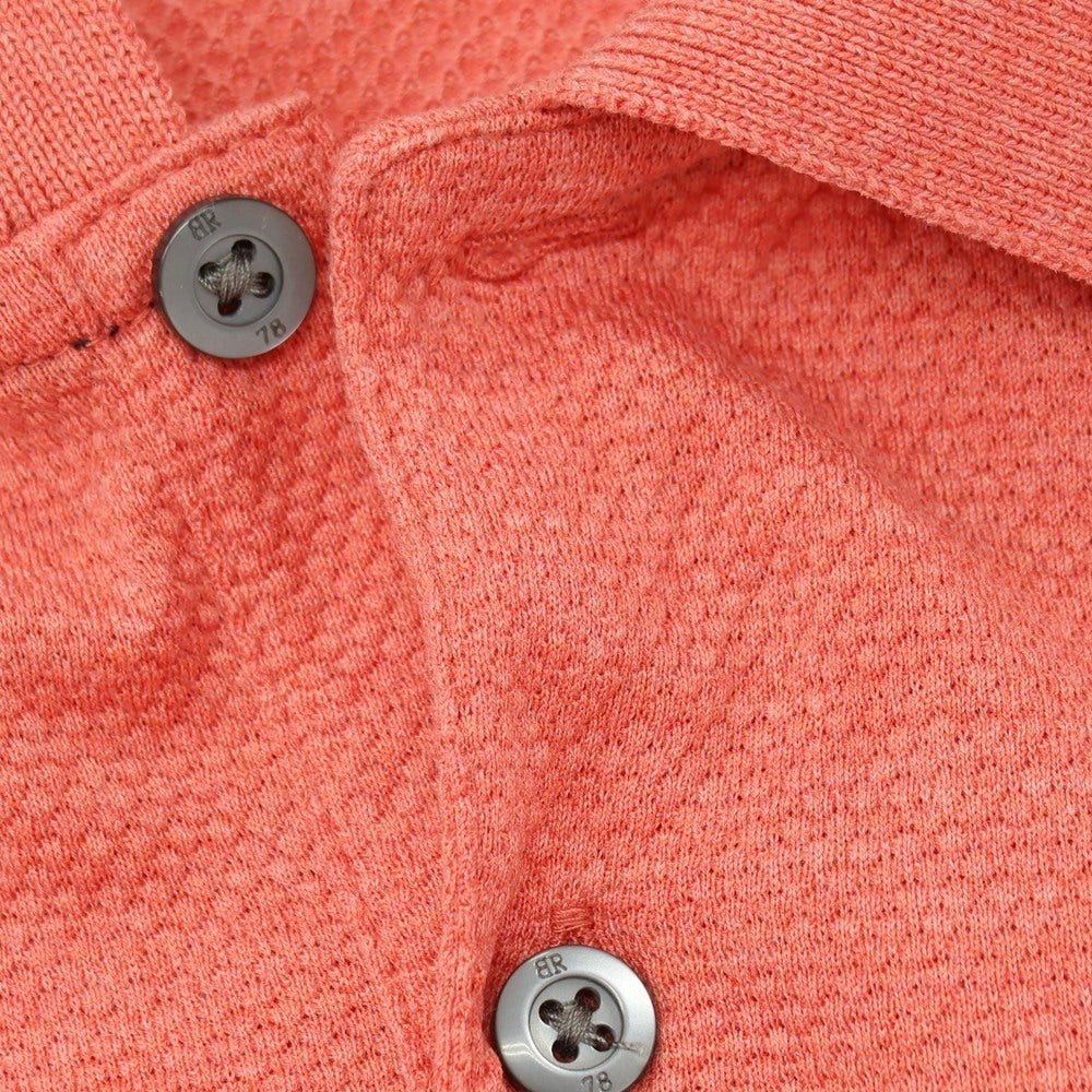 【中古】バナナリパブリック Banana Republic コットン 半袖ポロシャツ コーラルピンク系【サイズL】【 状態ランクB 】【 メンズ 】