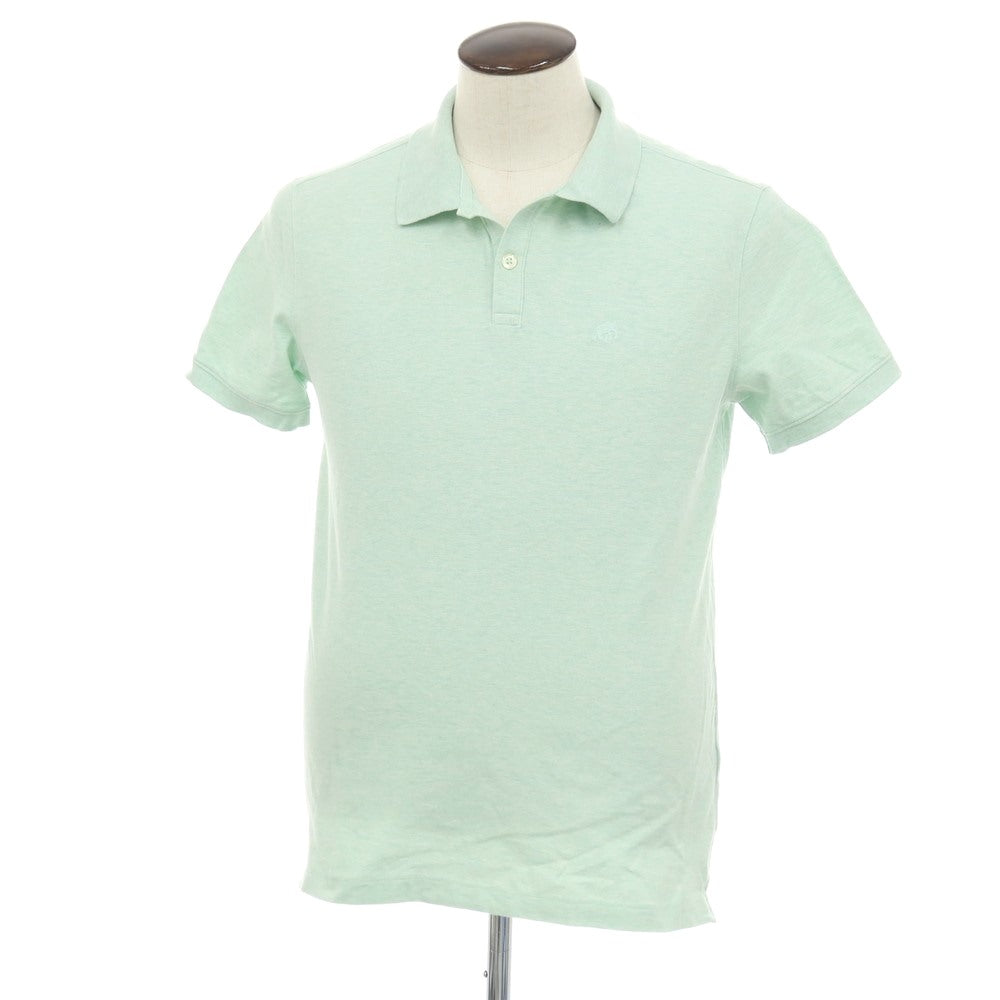 【中古】バナナリパブリック Banana Republic NEW ORGANIC BRANDED PIQUE POLO コットンポリウレタン 半袖ポロシャツ ミントグリーン【サイズL】【 状態ランクB 】【 メンズ 】
