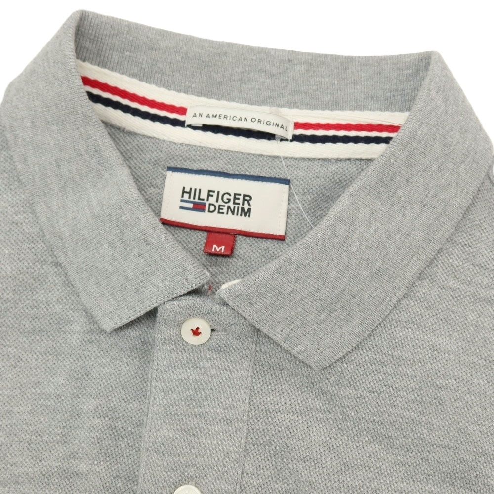 【中古】トミーヒルフィガー TOMMY HILFIGER コットン 鹿の子 半袖ポロシャツ グレー【サイズM】【 状態ランクB 】【 メンズ 】