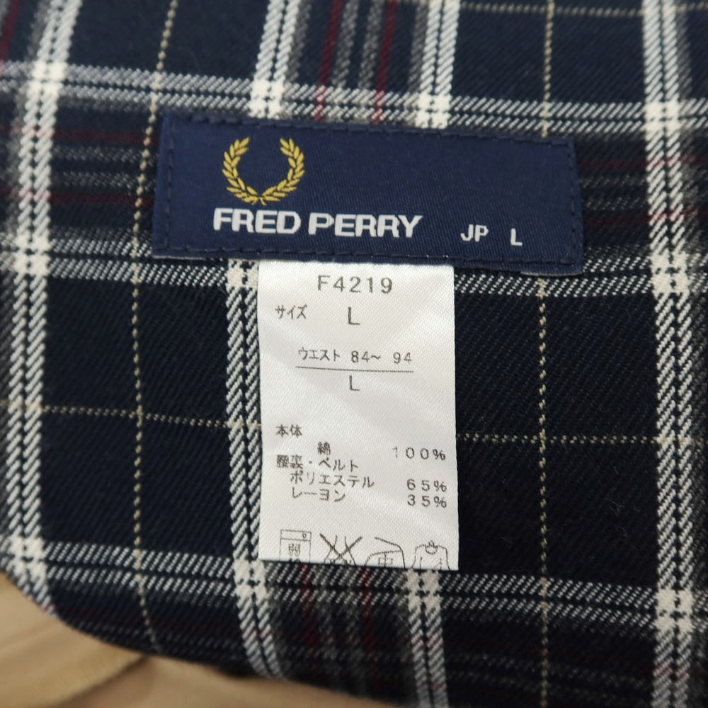 【中古】フレッドペリー FRED PERRY コットン チノパンツ ベージュ【サイズL】【 状態ランクB 】【 メンズ 】