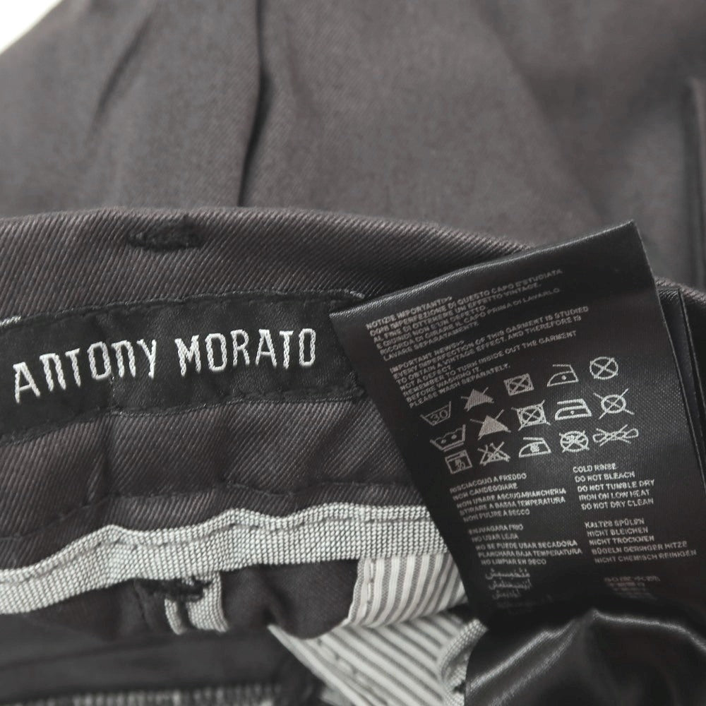 【中古】アントニー モラート ANTONY MORATO ストレッチ ツイルコットン カジュアルスラックスパンツ ダークグレー【サイズ48】【 状態ランクA 】【 メンズ 】