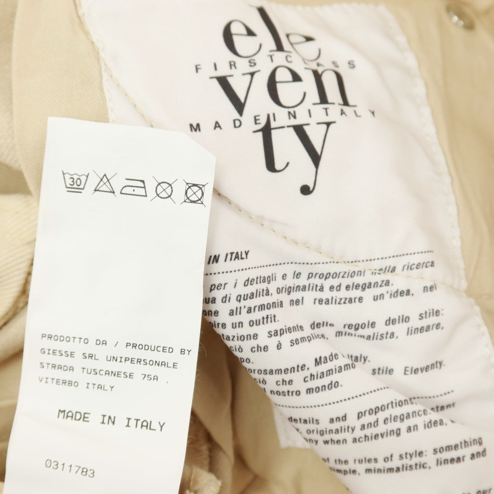 【中古】【未使用】イレブンティ eleventy ストレッチ ツイルコットン 5ポケットパンツ ベージュ【サイズ33】【 状態ランクS 】【 メンズ 】