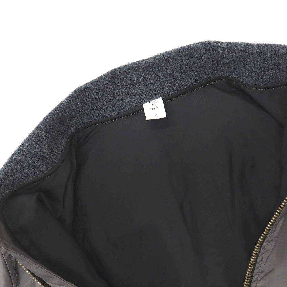 【中古】ビーナッツ BEENUTS リップストップナイロン ISE Tech MA-1 中綿ブルゾン グレー系【サイズ2】【 状態ランクC 】【 メンズ 】