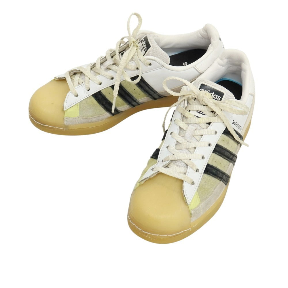 【中古】アディダス adidas スーパースター GX2887 レザー スニーカー ホワイト系【サイズ26.5】【 状態ランクC 】【 メンズ 】