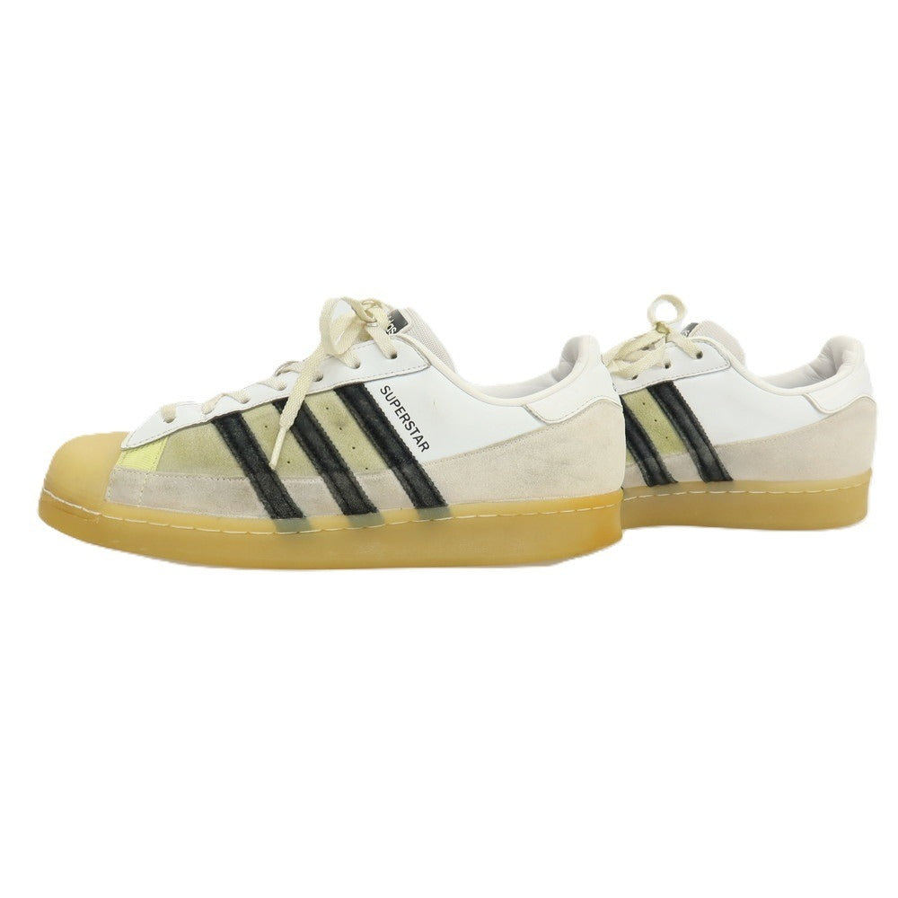 【中古】アディダス adidas スーパースター GX2887 レザー スニーカー ホワイト系【サイズ26.5】【 状態ランクC 】【 メンズ 】
