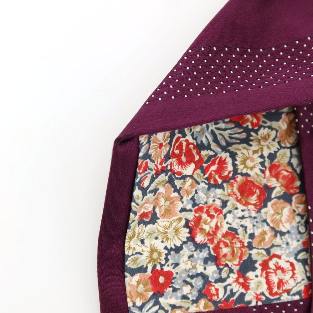 【中古】ポールスミス Paul Smith シルクコットン ストライプ柄ネクタイ パープル【 状態ランクC 】【 メンズ 】