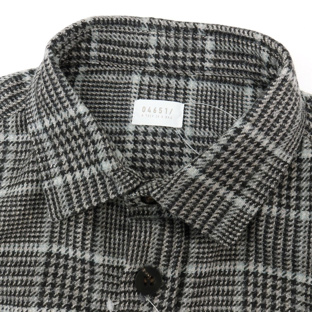 【新品】トリップ イン ア バッグ 04651/A TRIP IN A BAG ウールポリエステルナイロン チェック カジュアルシャツ グレー系xブラック【サイズS】【 状態ランクN 】【 メンズ 】