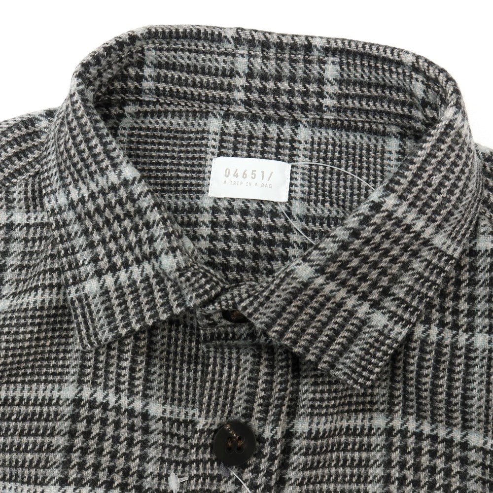 【新品】トリップ イン ア バッグ 04651/A TRIP IN A BAG ウールポリエステルナイロン チェック カジュアルシャツ グレー系xブラック【サイズL】【 状態ランクN 】【 メンズ 】