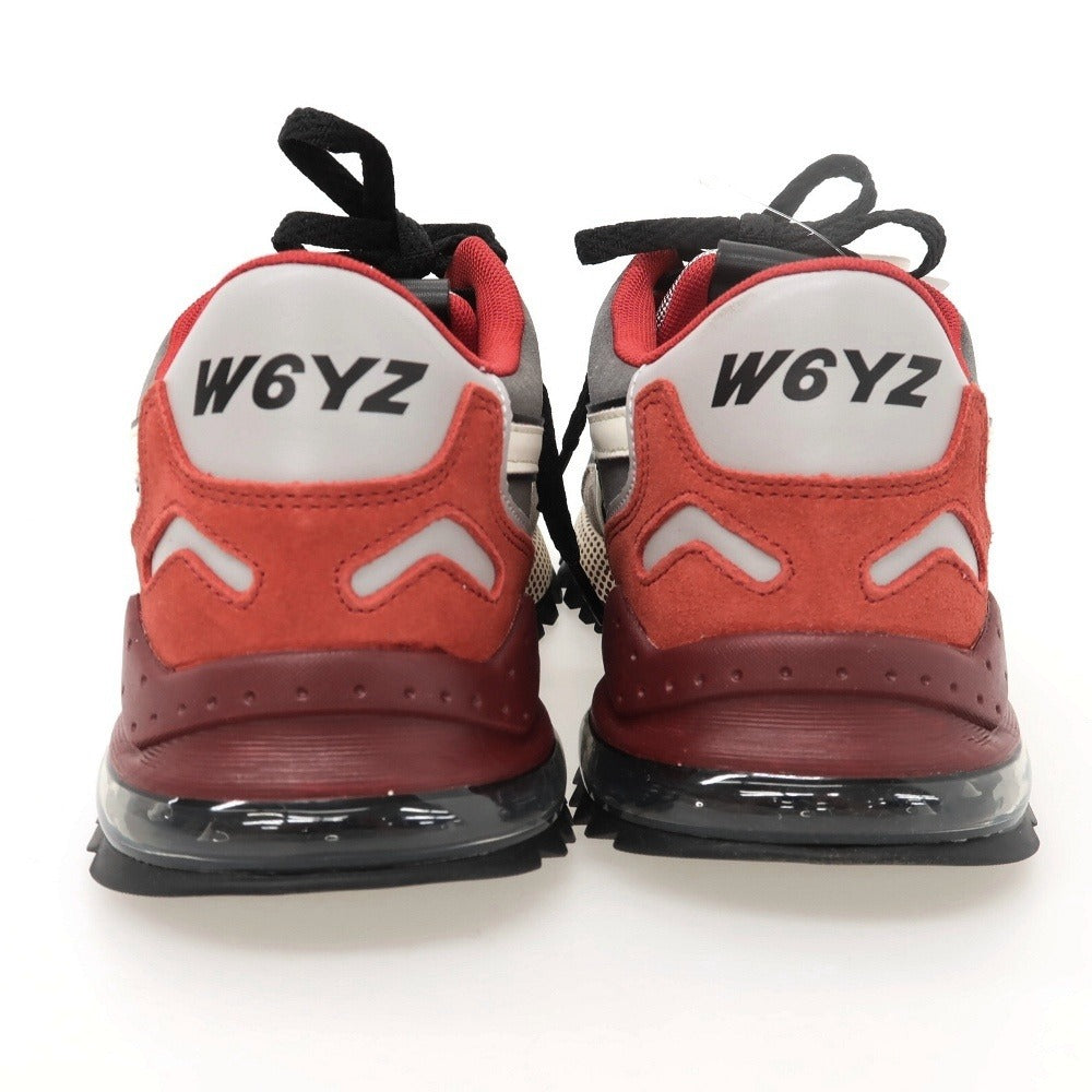 【新品】ウィズ(W6YZ) W6YZ BRM241-1B77 ナイロン スエード スニーカー グレーxレッド【サイズ40】【 状態ランクN 】【 メンズ 】