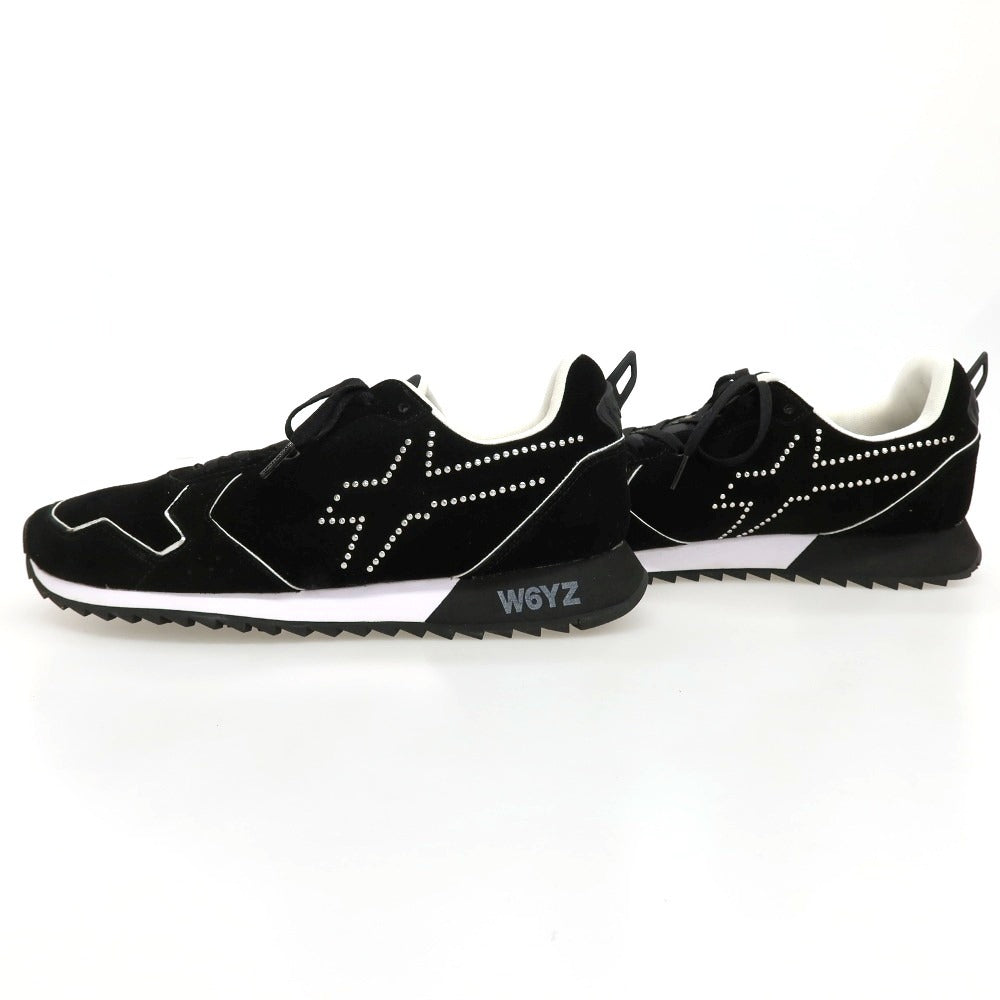 【新品アウトレット】ウィズ(W6YZ) W6YZ JM211-STUDS スエード スニーカー ブラック【サイズ45】【 状態ランクN- 】【 メンズ 】