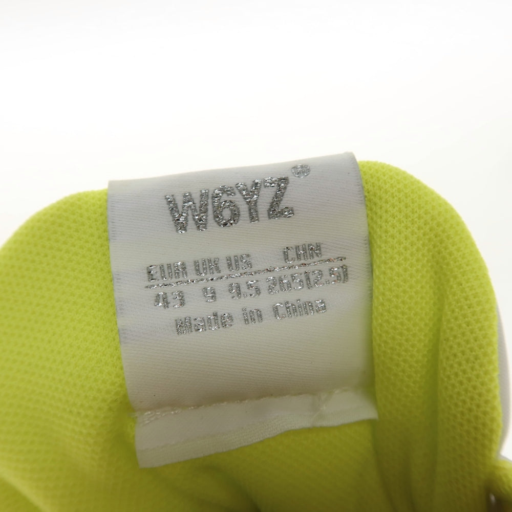 【新品アウトレット】ウィズ(W6YZ) W6YZ JM230-1N40G ナイロン 合成皮革 スニーカー ホワイトxネオンイエロー【サイズ43】【 状態ランクN- 】【 メンズ 】