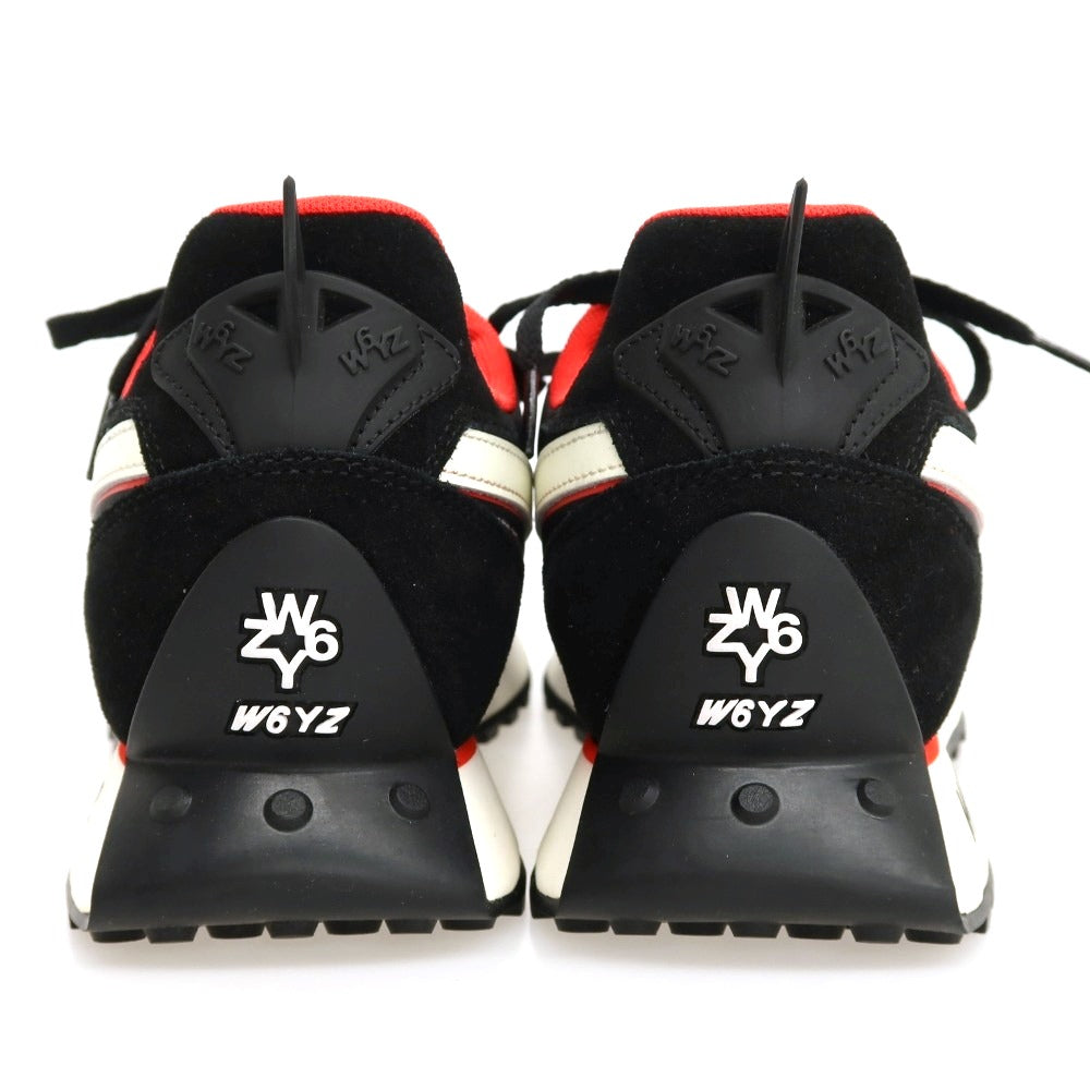 【新品アウトレット】ウィズ(W6YZ) W6YZ JM231-1A42 ナイロン スエード スニーカー ブラックxレッド【サイズ44】【 状態ランクN- 】【 メンズ 】
