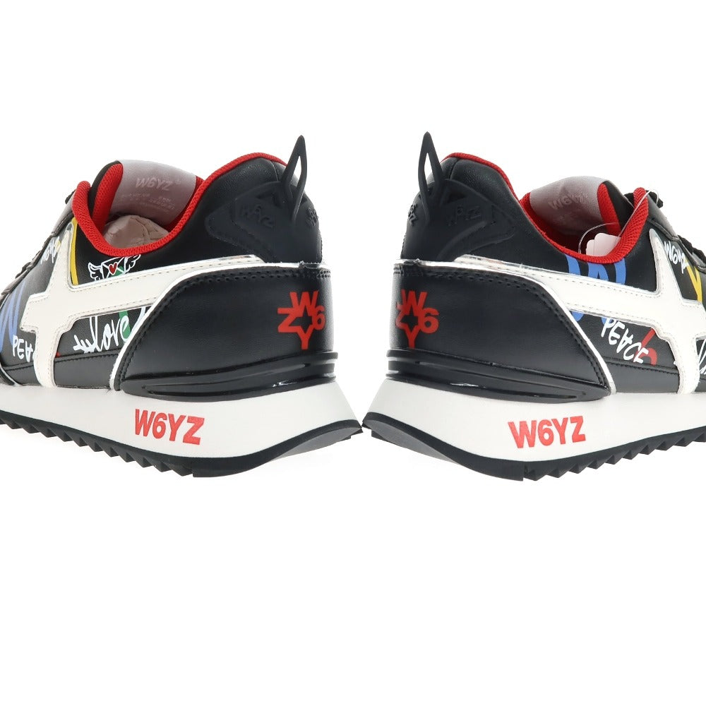 【新品アウトレット】ウィズ(W6YZ) W6YZ JM241-1A70G 合成皮革 スニーカー ブラック【サイズ40】【 状態ランクN- 】【 メンズ 】