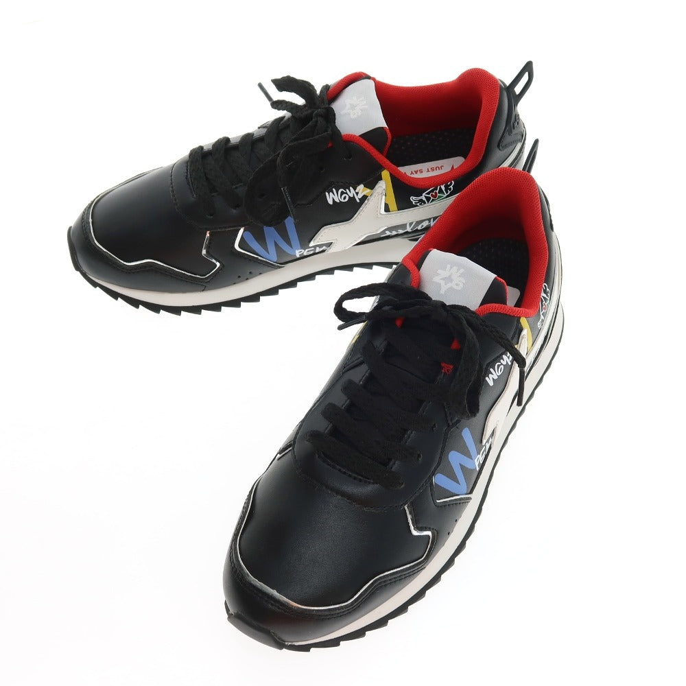 【新品】ウィズ（W6YZ） W6YZ JM241-1A70G 合成皮革 スニーカー ブラック【サイズ44】【メンズ】 新品アウトレット】ウィズ（W6YZ） W6YZ JM241-1A70G 合成皮革