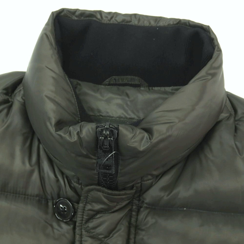 【中古】ヘルノ Herno ナイロン スタンドカラー ダウンベスト ダークグリーン【サイズ46】【 状態ランクC 】【 メンズ 】