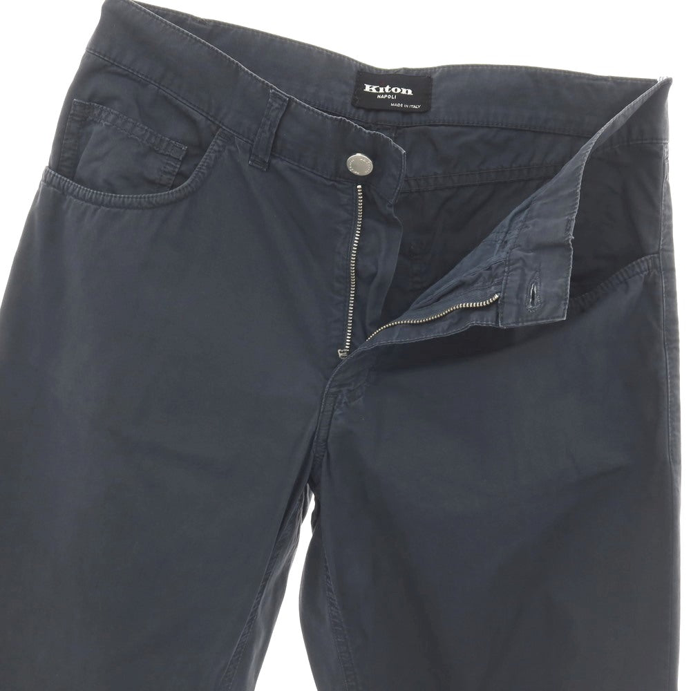 【中古】キートン Kiton コットン 5ポケットパンツ ネイビー【サイズ48】【 状態ランクC 】【 メンズ 】