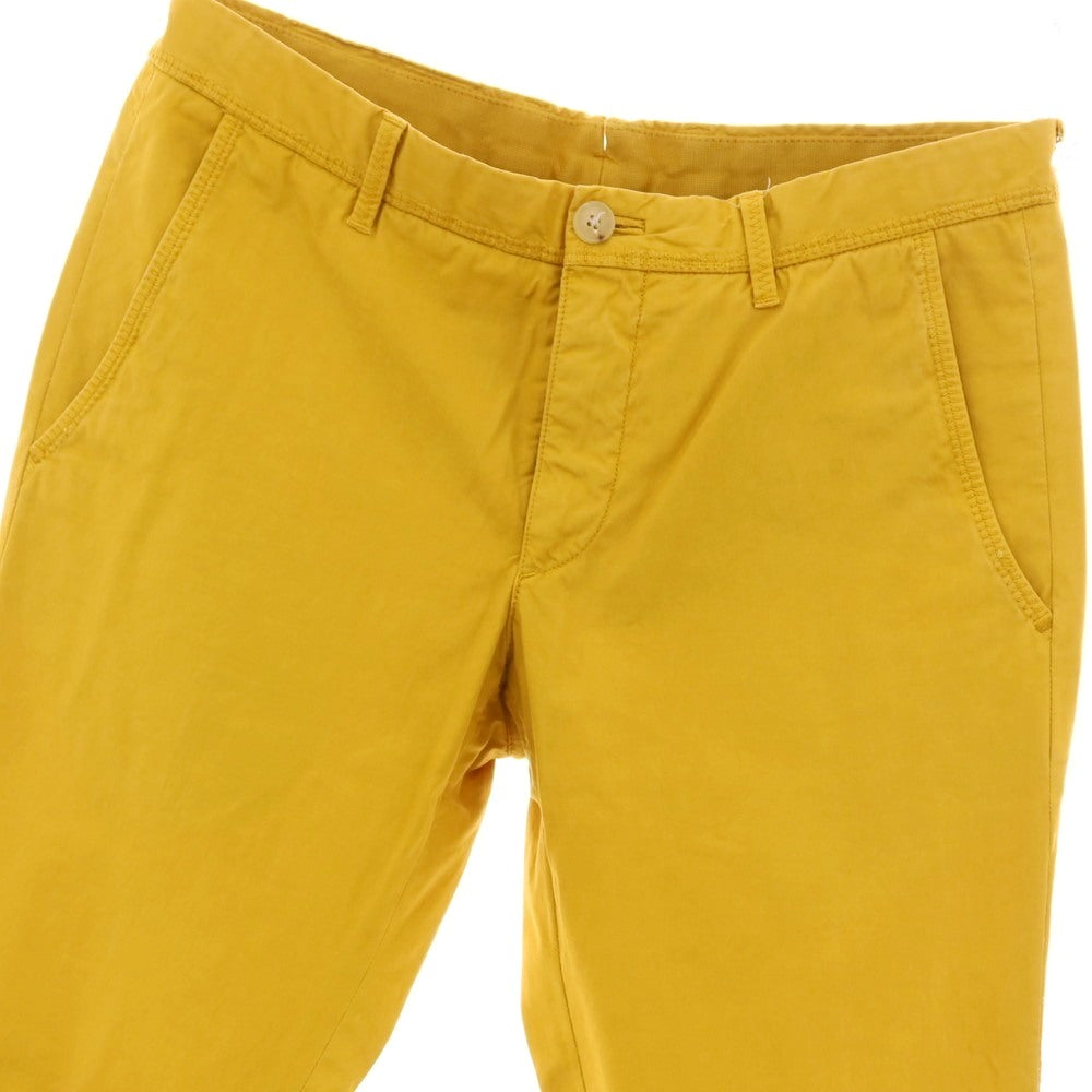 【中古】ジーゼニア Z Zegna GARMENT TREATED コットン カジュアルスラックスパンツ マスタードイエロー【サイズ46 R】【 状態ランクC 】【 メンズ 】