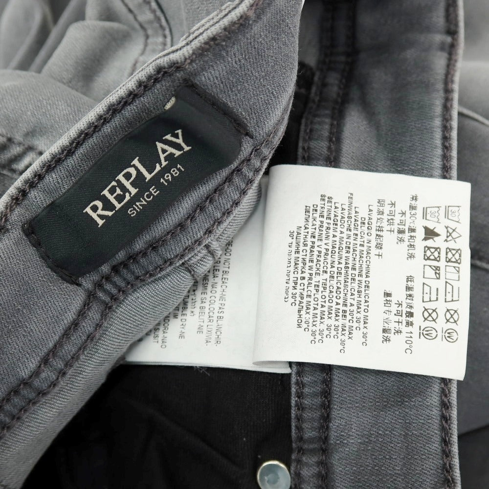 【中古】【未使用】リプレイ REPLAY GROVER ストレッチ コットン デニムパンツ ジーンズ グレー【サイズ29】【 状態ランクS 】【 メンズ 】