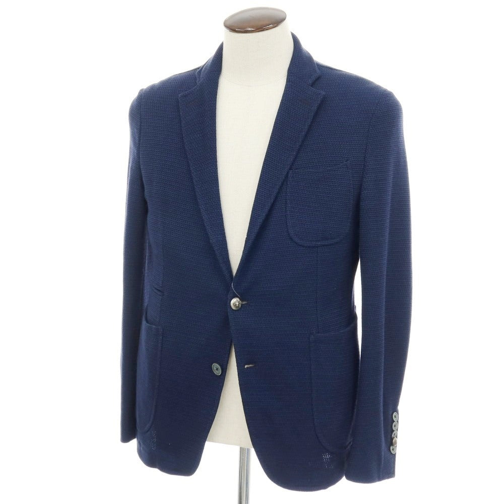 【中古】ジョン シープ John Sheep コットンウールナイロン 3B カジュアルジャケット ネイビー【サイズ50】【 状態ランクC 】【 メンズ 】