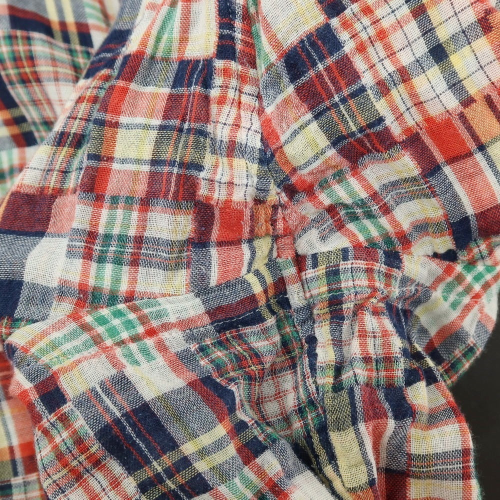 【中古】グランシャツ Glanshirt コットン パッチワーク チェック カジュアルシャツ マルチカラー【サイズ43】【 状態ランクC 】【 メンズ 】