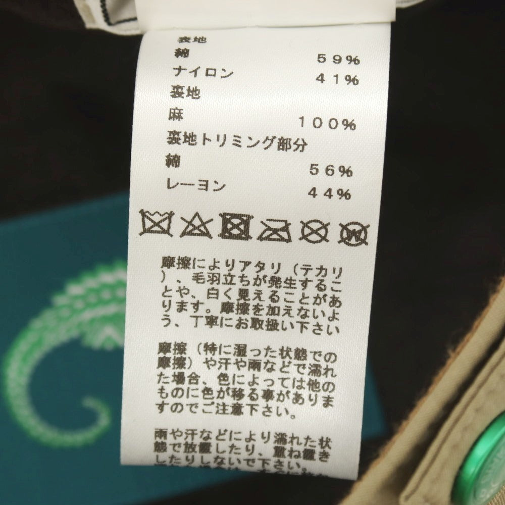 【中古】エルメス HERMES コットンナイロン ライリーキャップ 帽子 オリーブカーキ【サイズ59】【 状態ランクC 】【 メンズ 】