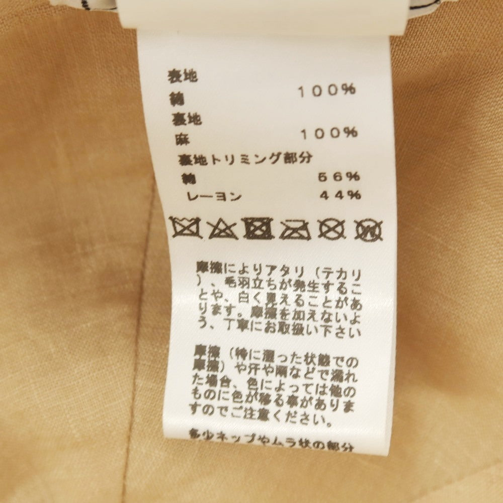 【中古】エルメス HERMES コットン ネオジャンプステッチ キャップ 帽子 ベージュ【サイズ59】【 状態ランクC 】【 メンズ 】