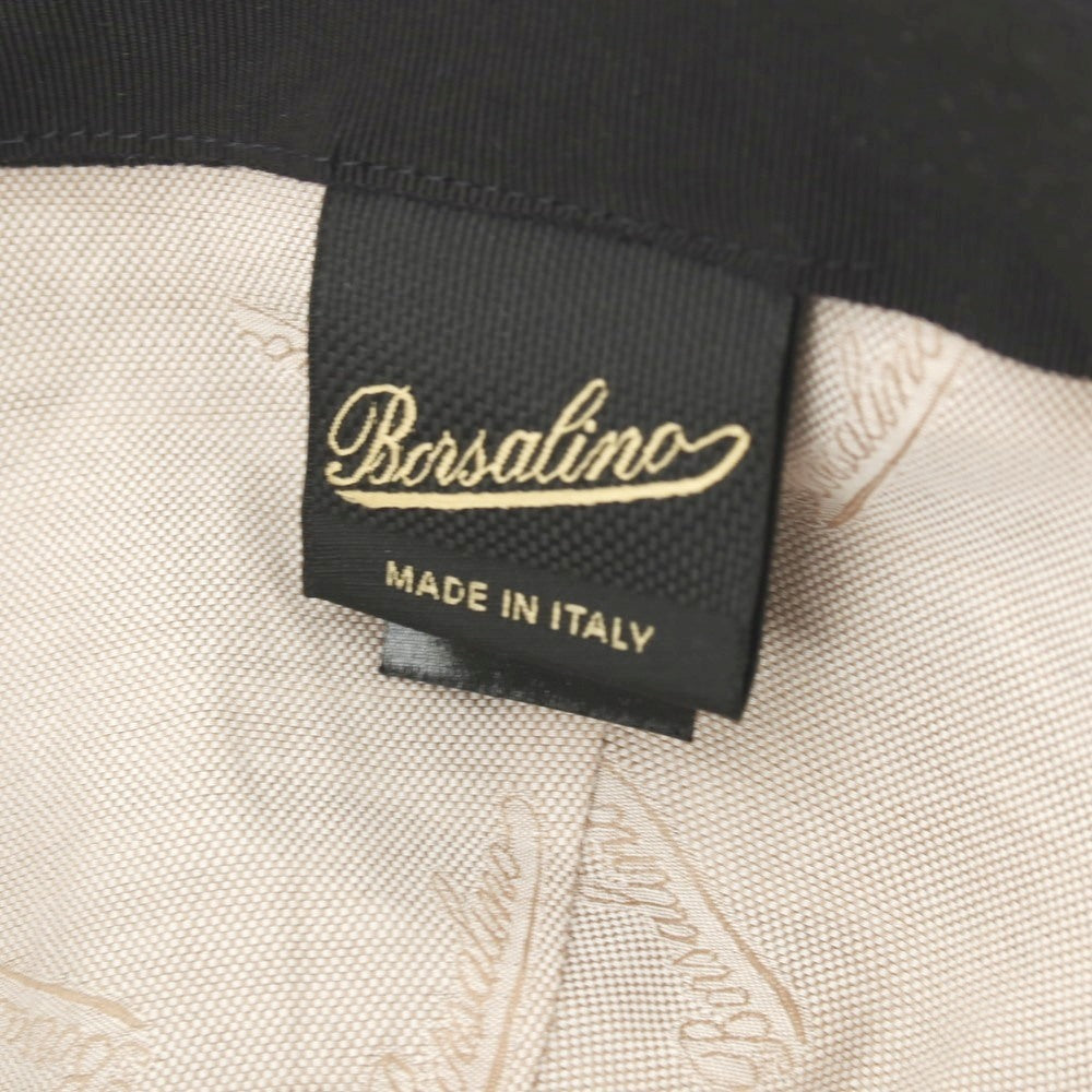 【中古】ボルサリーノ Borsalino リネン キャップ 帽子 ネイビー【サイズ60】【 状態ランクB 】【 メンズ 】