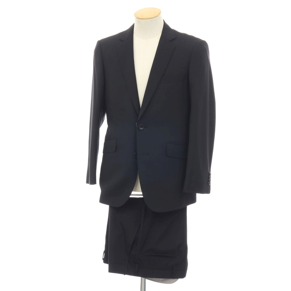 【中古】ルシック Le Chic SUPER110’S ウール 2つボタンスーツ ネイビーブラック系【サイズA4】【 状態ランクB 】【 メンズ 】