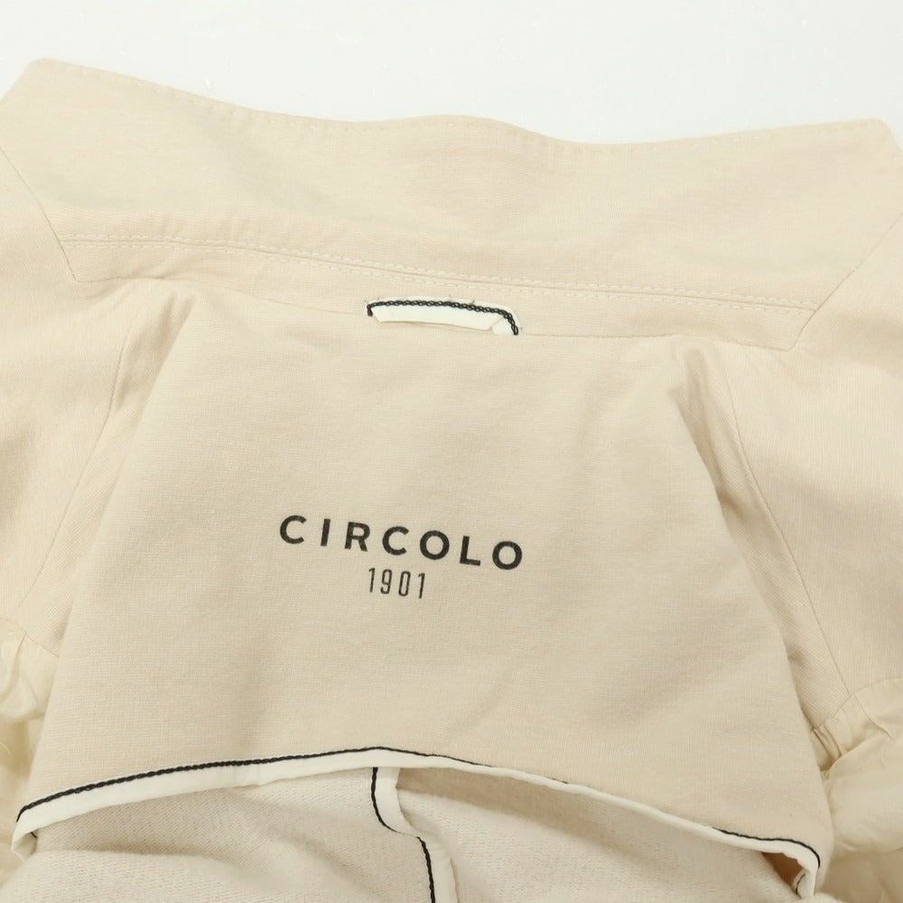 【中古】チルコロ1901 CIRCOLO 1901 裏起毛 コットン ジャージー 2B カジュアルジャケット ライトベージュ【サイズ42】【 状態ランクB 】【 メンズ 】