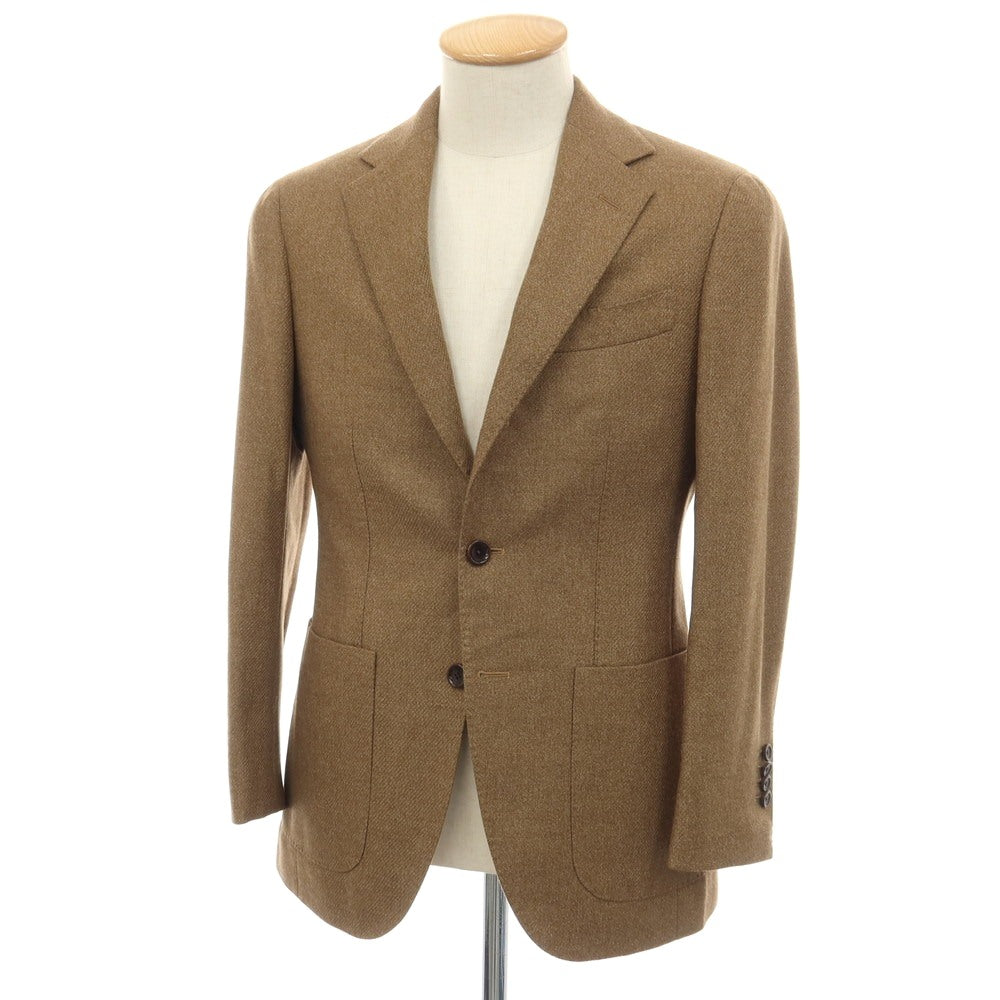 【中古】ビームスエフ BEAMS F ウールシルク 3つボタン テーラードジャケット ベージュブラウン【サイズ42】【 状態ランクB 】【 メンズ 】