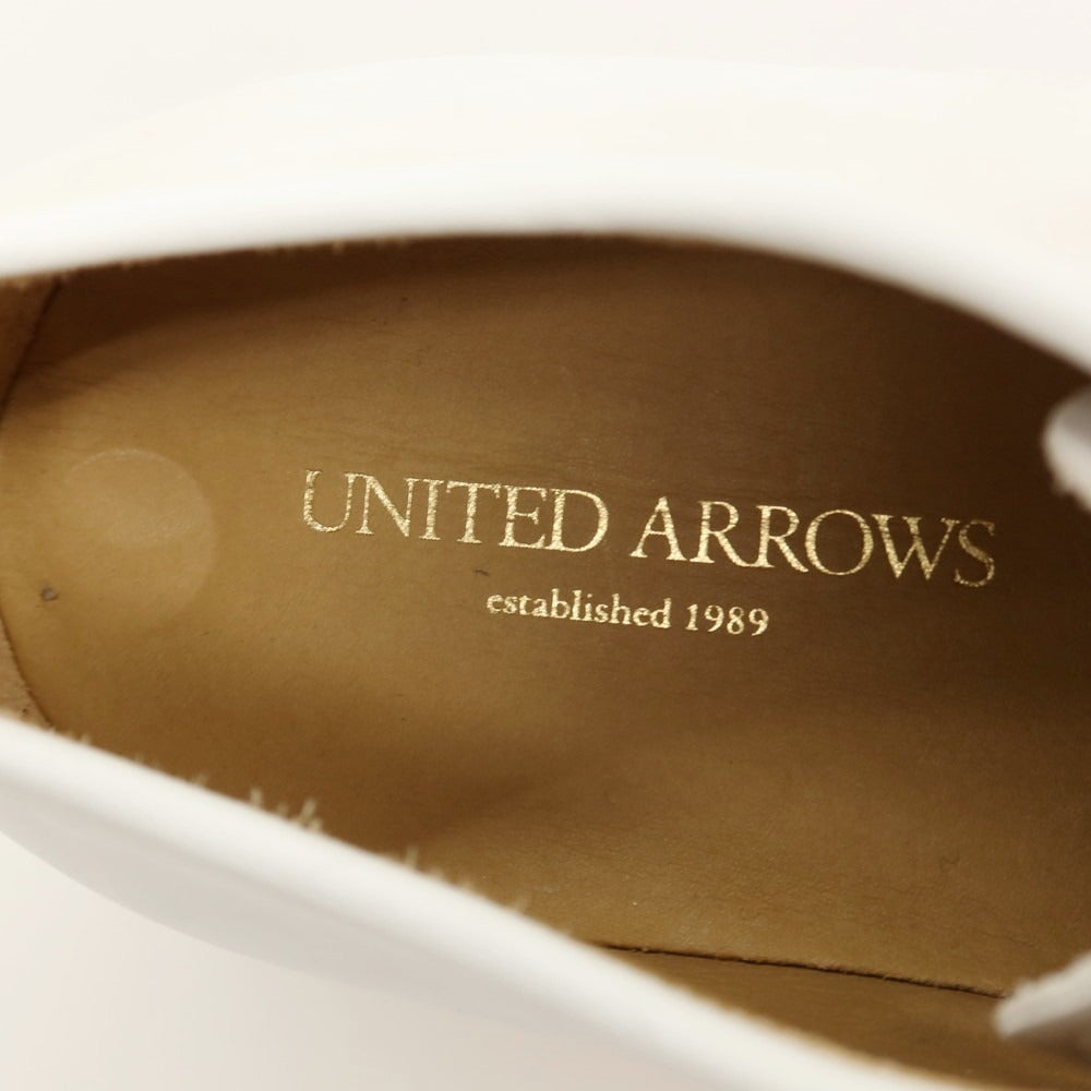 【中古】ユナイテッドアローズ UNITED ARROWS ヌバック ドレスシューズ ホワイト【サイズ39 1/2】【 状態ランクA 】【 メンズ 】