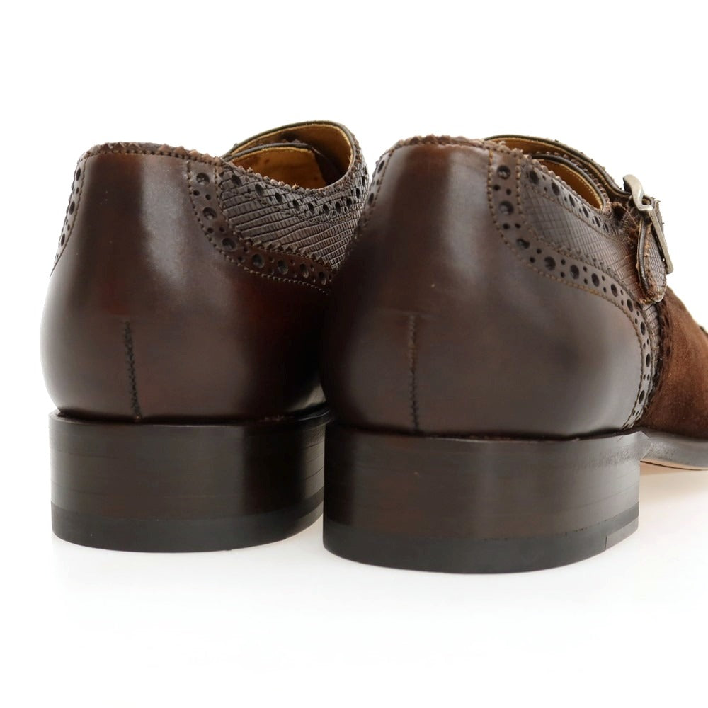 【中古】【未使用】マグナーニ MAGNANNI レザー スエード ドレスシューズ ブラウン【サイズ38】【 状態ランクS 】【 メンズ 】