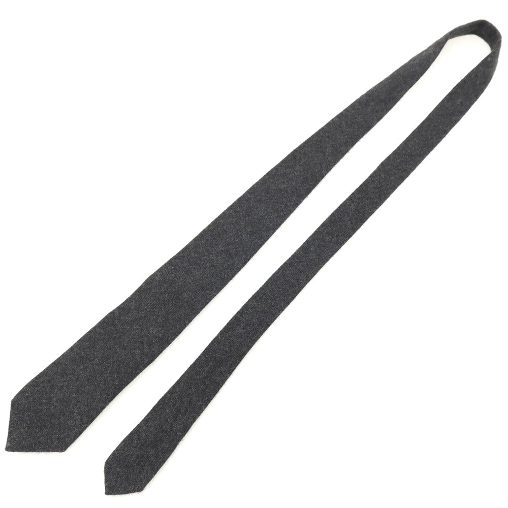 【中古】ドレイクス DRAKES カシミヤ 無地ネクタイ ダークグレー【 状態ランクB 】【 メンズ 】