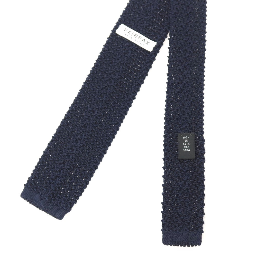 【中古】フェアファクス FAIRFAX シルク ニットタイ ネクタイ ネイビー【 状態ランクB 】【 メンズ 】