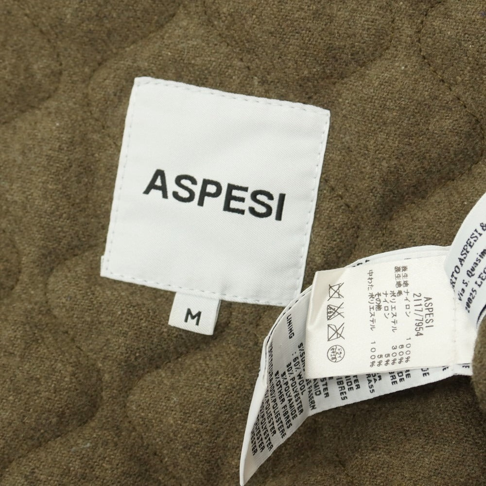 【中古】アスペジ ASPESI ナイロン M-65型 Thermore フィールドジャケット 中綿ブルゾン オリーブグリーン【サイズM】【 状態ランクC 】【 メンズ 】