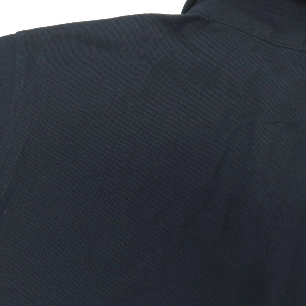 【中古】バーニーズニューヨーク BARNEYS NEWYORK コットン 鹿の子 半袖ポロシャツ ネイビー【サイズL】【 状態ランクC 】【 メンズ 】