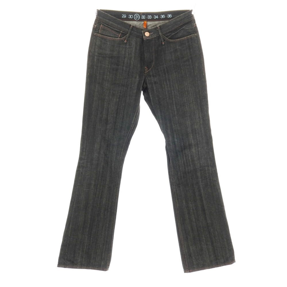 【中古】アーネストソーン earnest sewn コットン フレアシルエット デニムパンツ ジーンズ ブラック【サイズ31】【 状態ランクB 】【 メンズ 】
