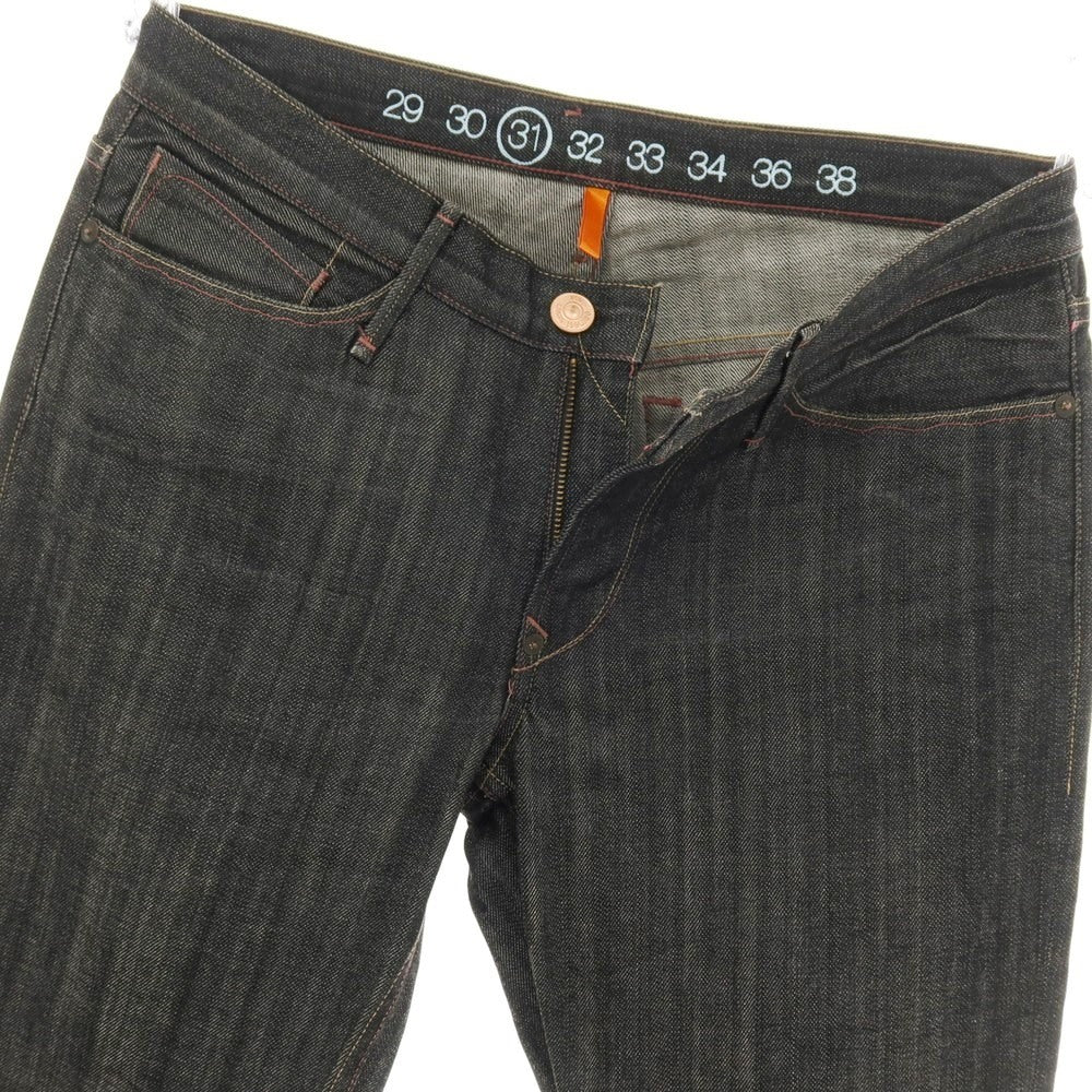 【中古】アーネストソーン earnest sewn コットン フレアシルエット デニムパンツ ジーンズ ブラック【サイズ31】【 状態ランクB 】【 メンズ 】