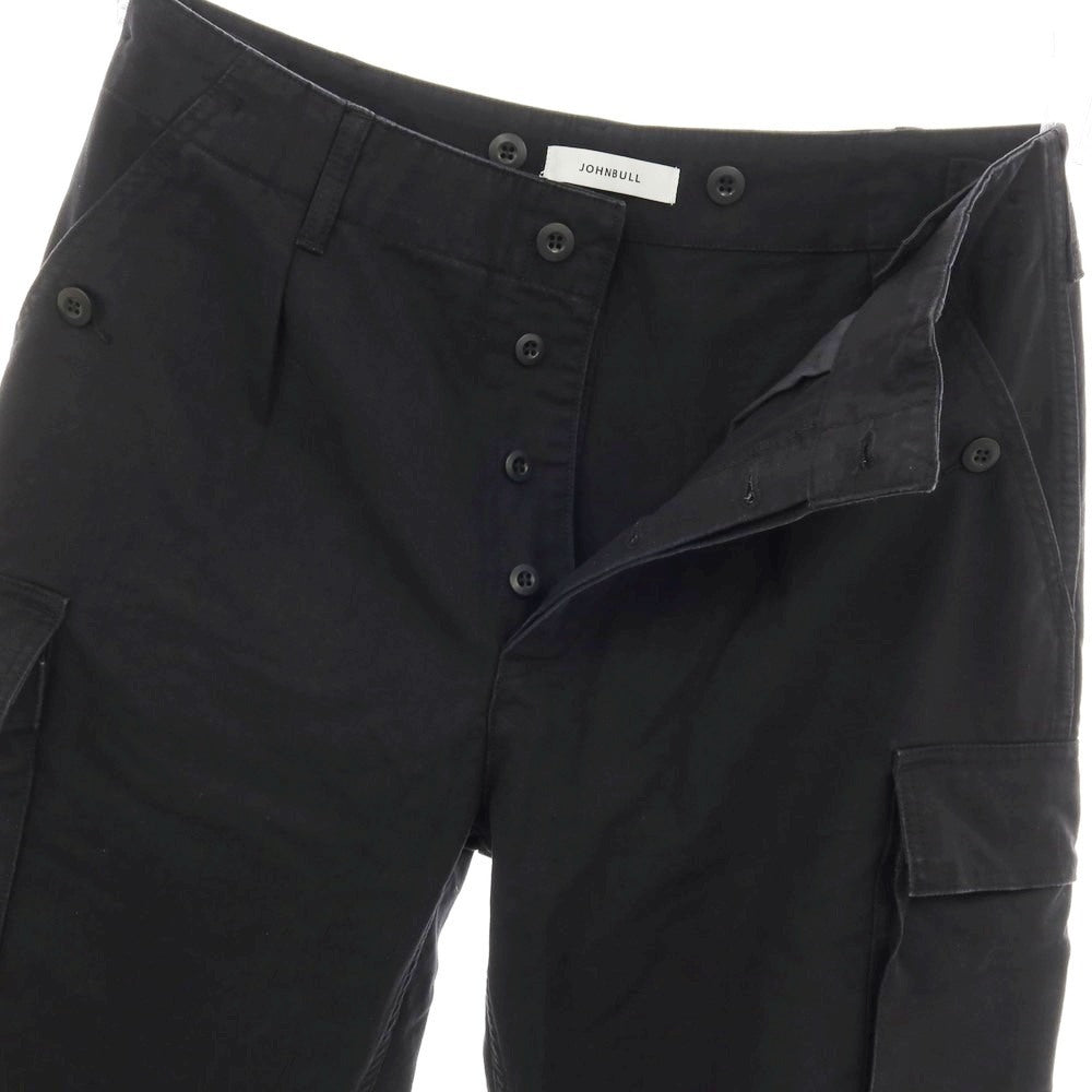【中古】ジョンブル Johnbull コットン カーゴパンツ ブラック【サイズL】【 状態ランクB 】【 メンズ 】