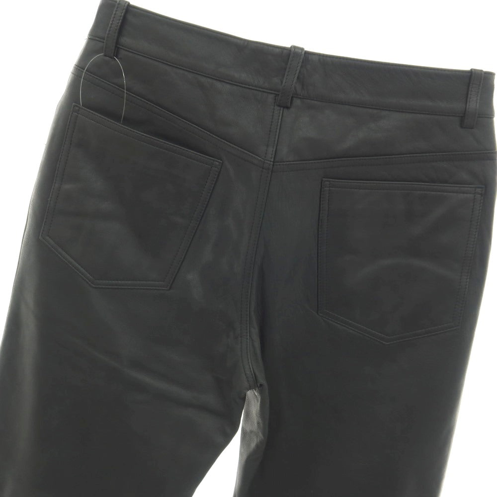 【中古】ポールスミスコレクション PAUL SMITH COLLECTION 牛革 カウレザー 5ポケットパンツ ブラック【サイズ80cm】【 状態ランクC 】【 メンズ 】