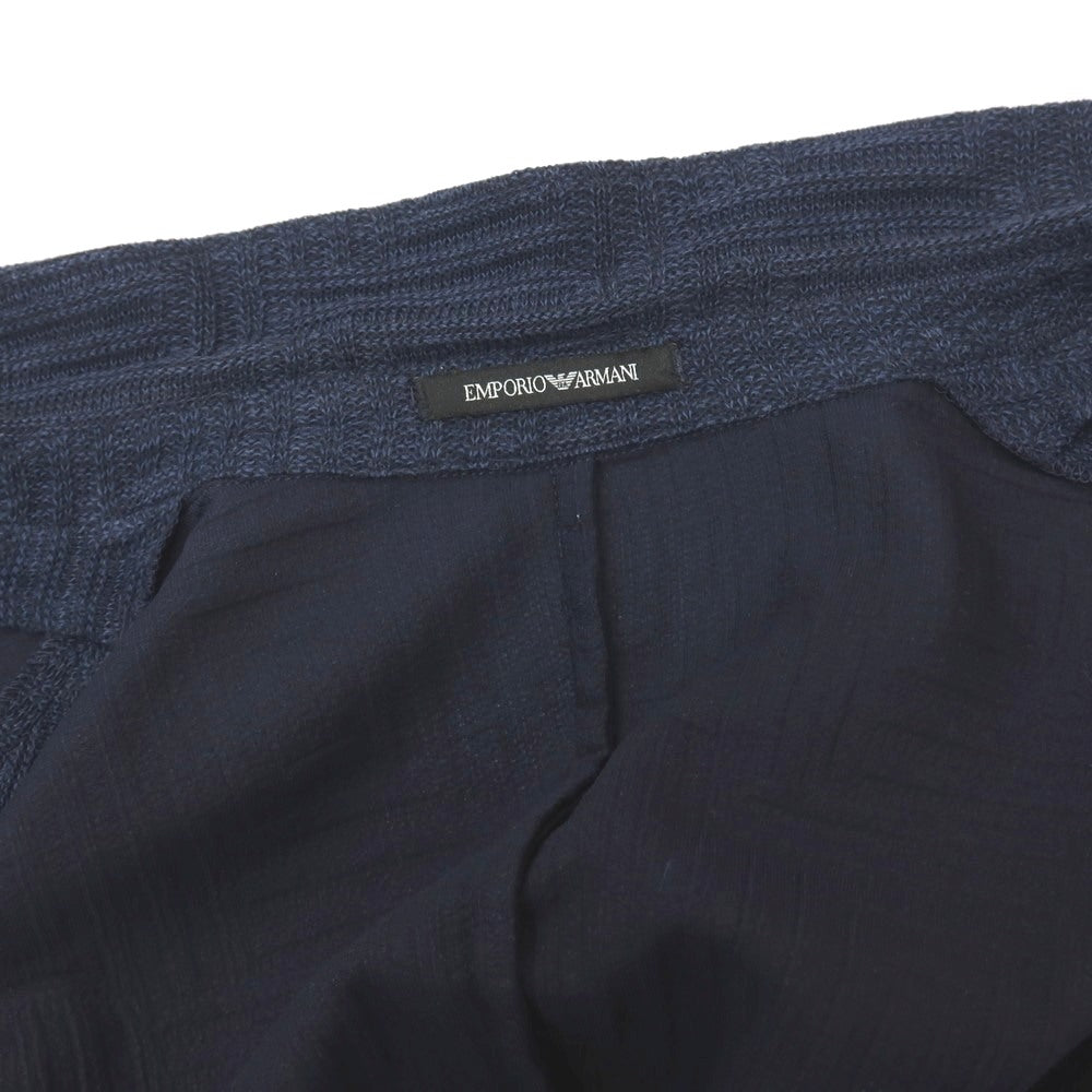 【中古】エンポリオ アルマーニ EMPORIO ARMANI コットンリネン 2B カジュアルジャケット ネイビー【サイズ46】【 状態ランクB 】【 メンズ 】