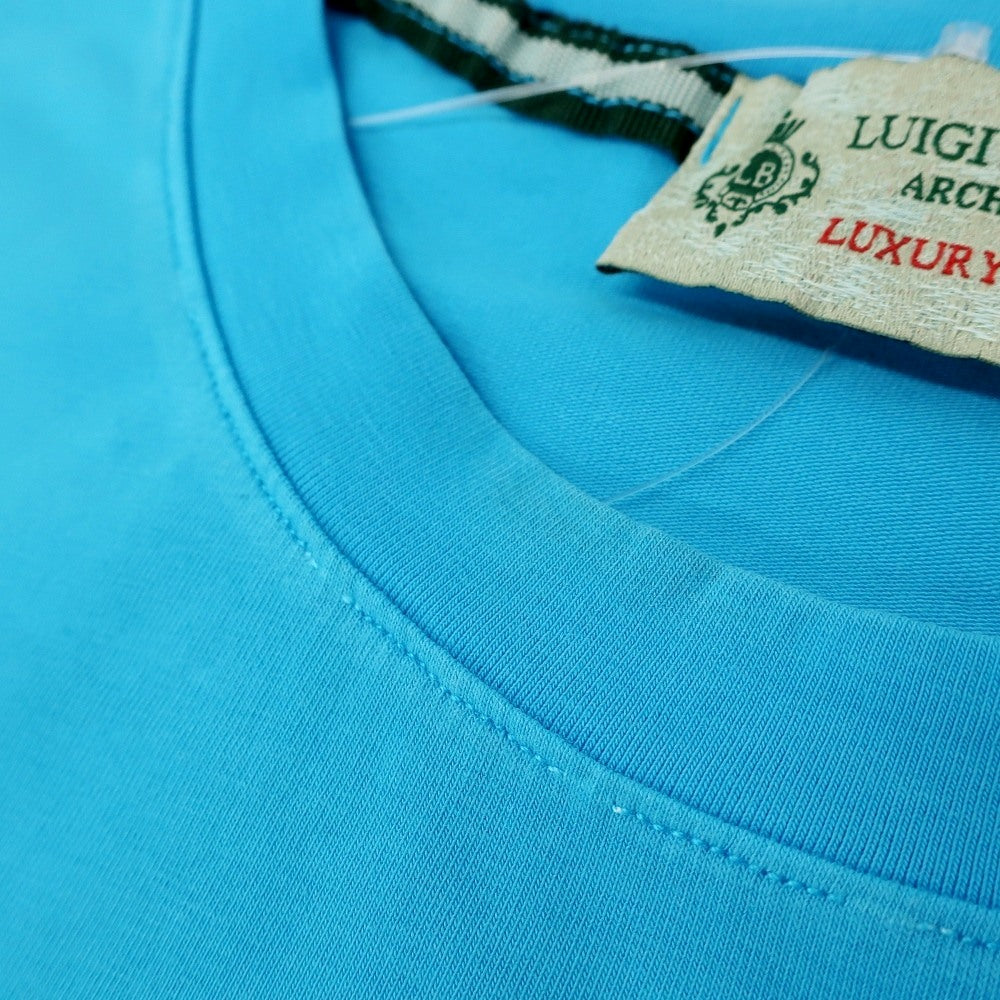 【中古】ルイジボレッリ ラグジュアリーヴィンテージ LUIGIBORRELLI LUXURY VINTAGE ポケット半袖Tシャツ ライトブルー【サイズM】【 状態ランクB 】【 メンズ 】