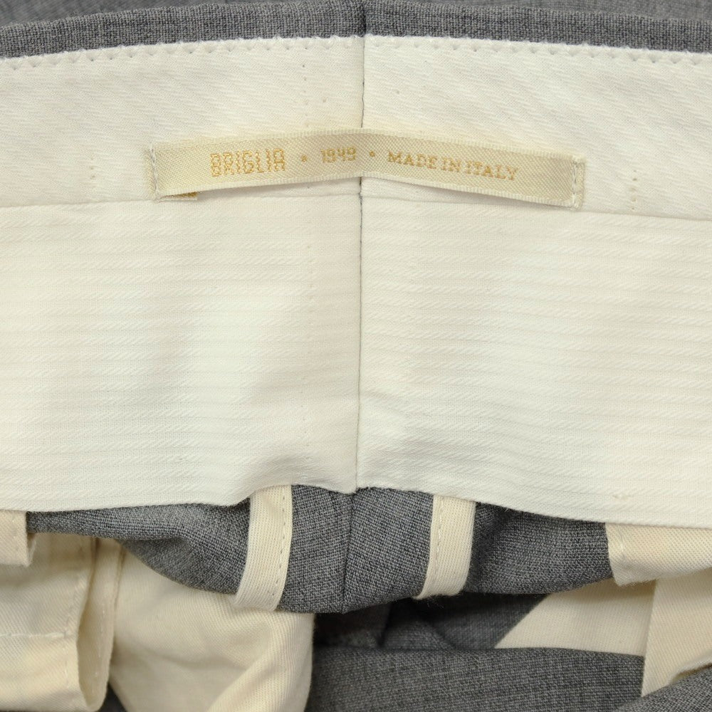 【中古】ブリリア1949 BRIGLIA 1949 BEAMS別注 ストレッチ ポリエステルウール ドレススラックスパンツ グレー【サイズ46】【 状態ランクB 】【 メンズ 】