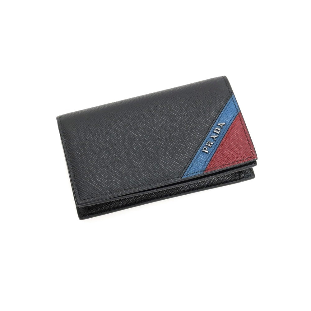 【中古】プラダ PRADA サフィアーノレザー 名刺入れ ブラック【 状態ランクB 】【 メンズ 】