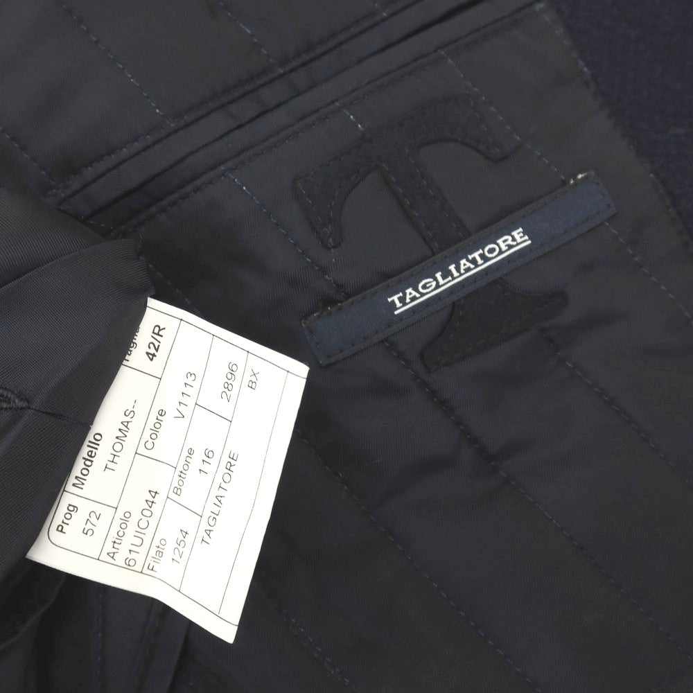 【中古】タリアトーレ TAGLIATORE ウールカシミヤ 比翼仕立て チェスターフィールドコート ネイビー【サイズ42/R】【 状態ランクB 】【 メンズ 】