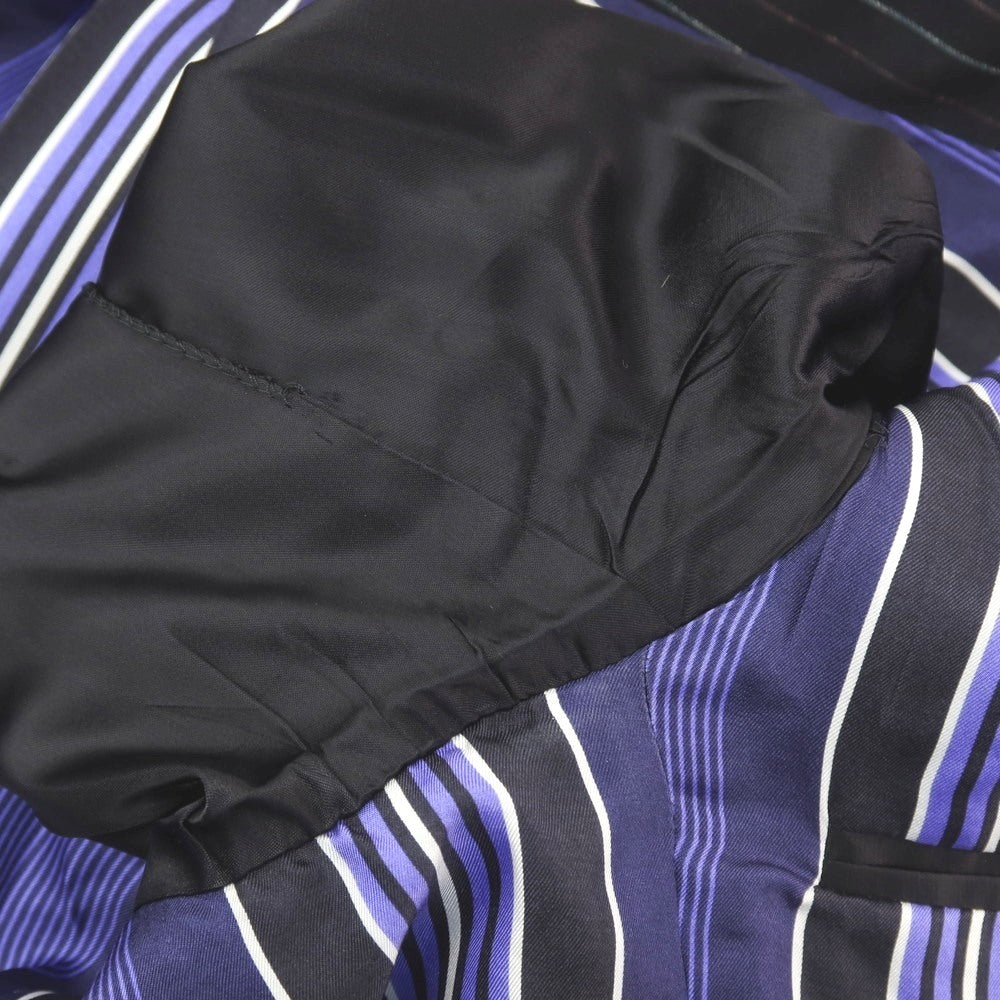 【中古】エトロ ETRO ウール ストライプ 2つボタンスーツ ダークネイビーxマルチカラー【サイズ52】【 状態ランクB 】【 メンズ 】