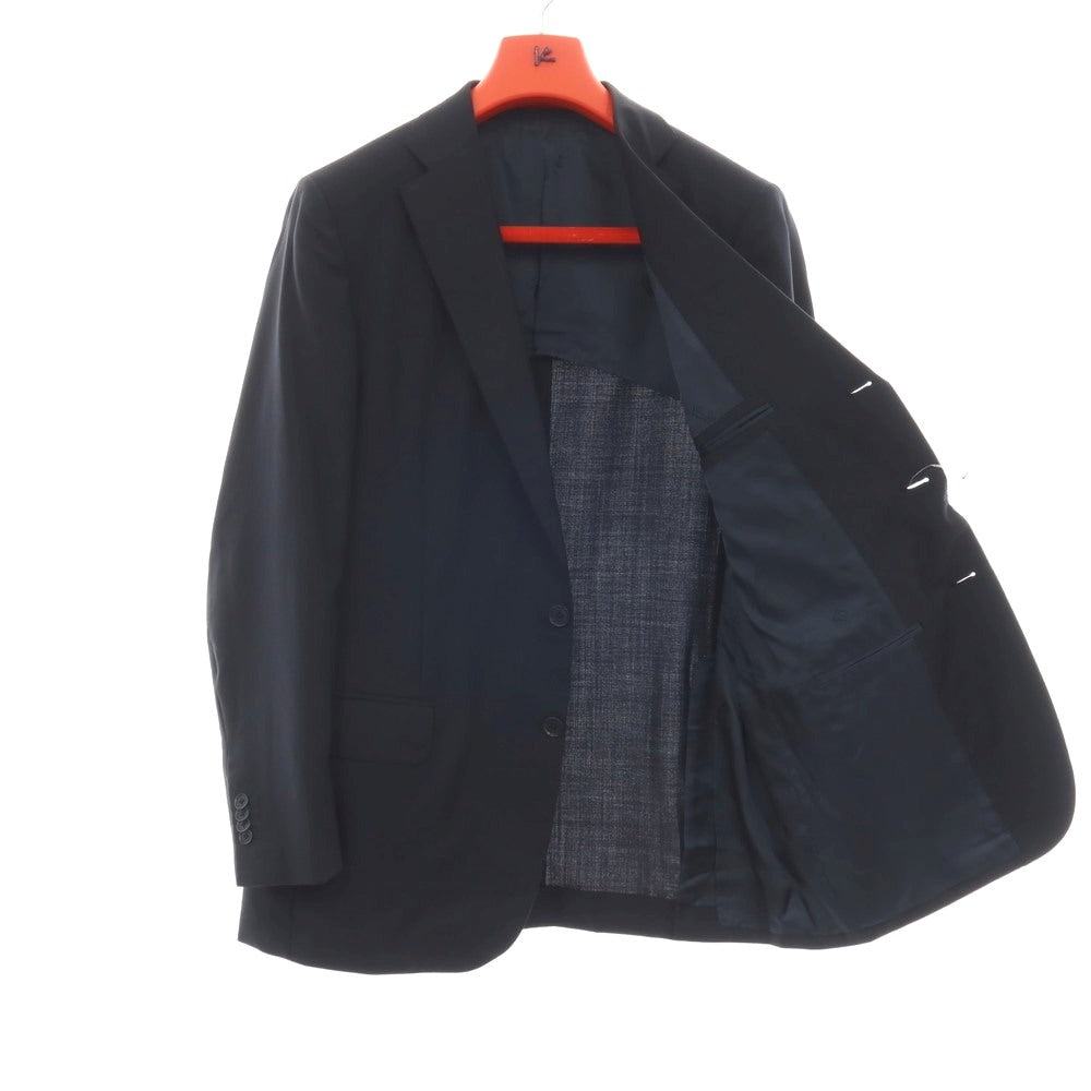 【中古】イザイア ISAIA 120’S ウール 3つボタンスーツ ダークネイビー【サイズ52】【 状態ランクC 】【 メンズ 】