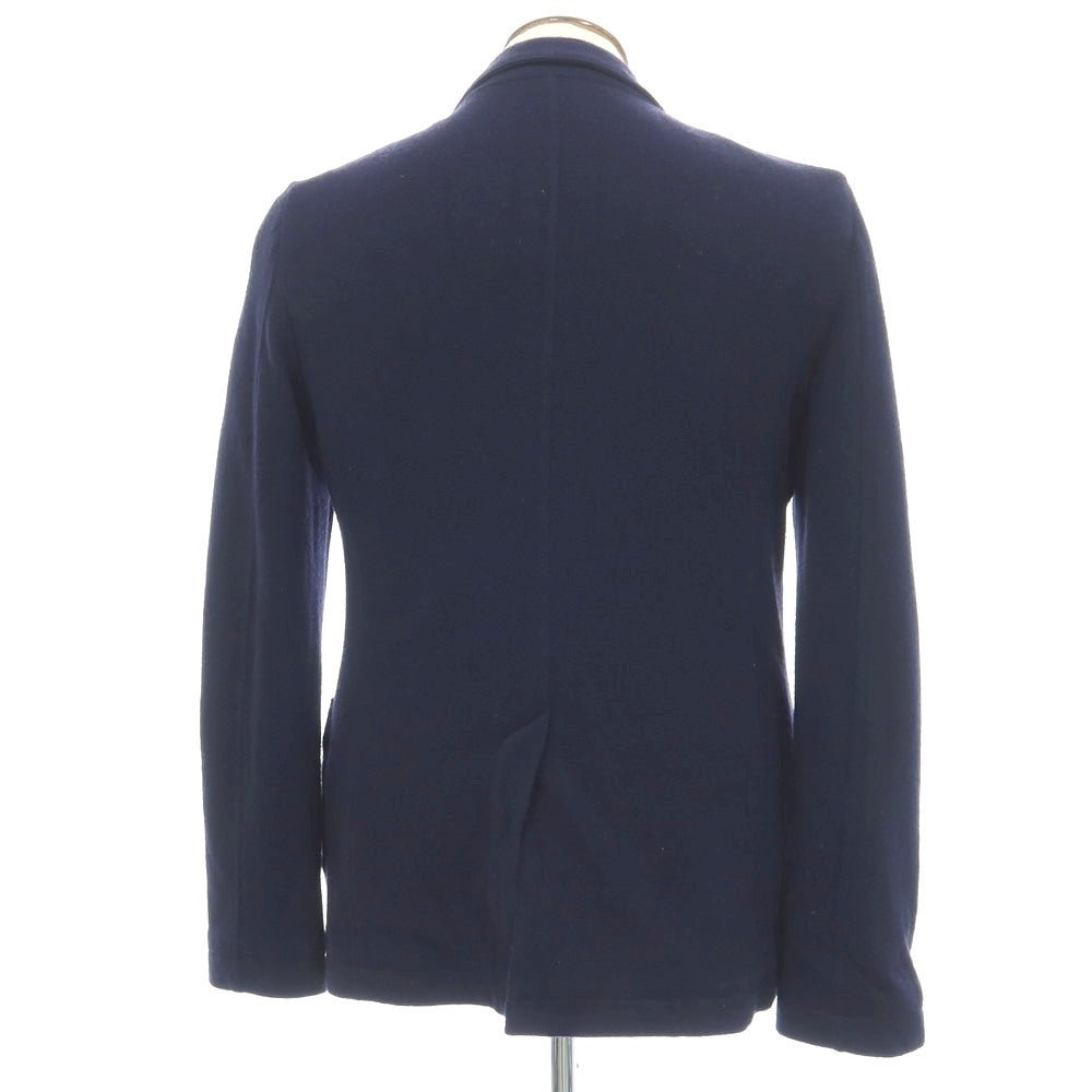 【中古】ラルディーニ LARDINI ウール 3つボタン ニットジャケット ネイビー【サイズ50】【 状態ランクB 】【 メンズ 】