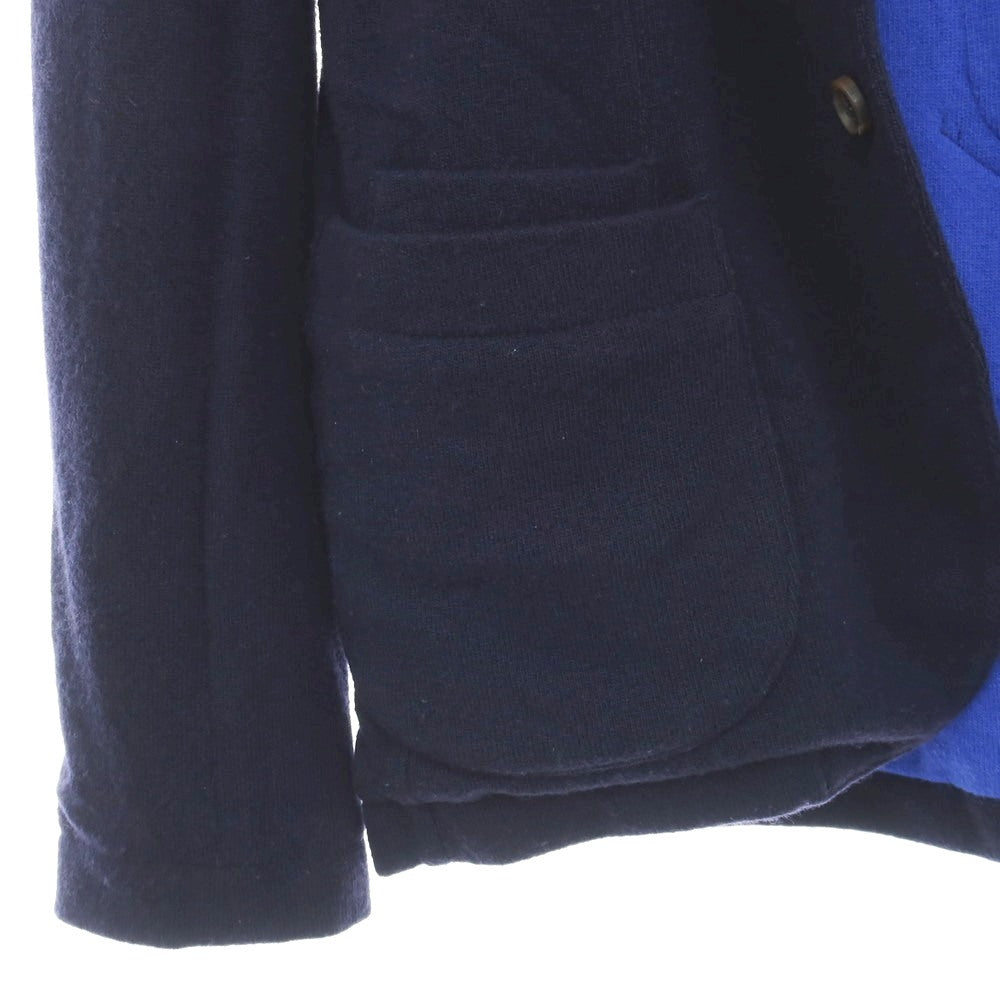 【中古】ラルディーニ LARDINI ウール 3つボタン ニットジャケット ネイビー【サイズ50】【 状態ランクB 】【 メンズ 】